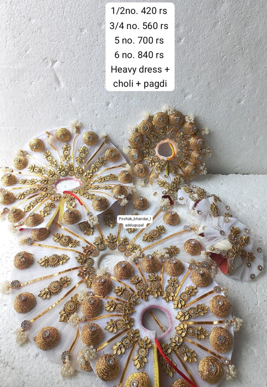 White dress with pagdi