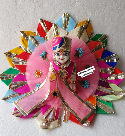 Gota flower dress with pagdi