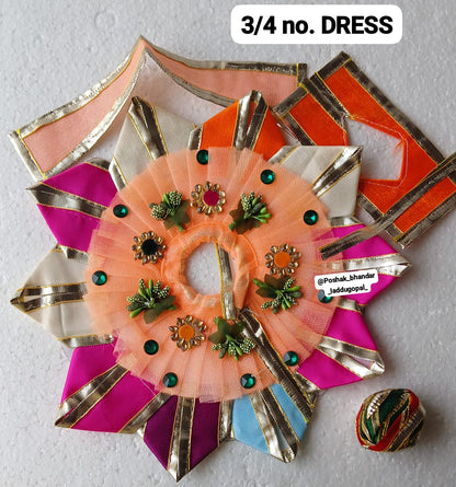 Gota flower dress with pagdi