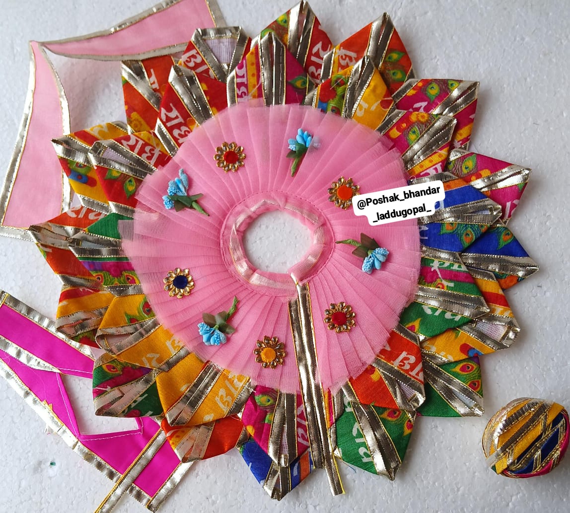 Gota flower dress with pagdi