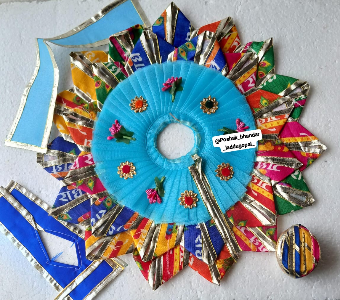 Gota flower dress with pagdi