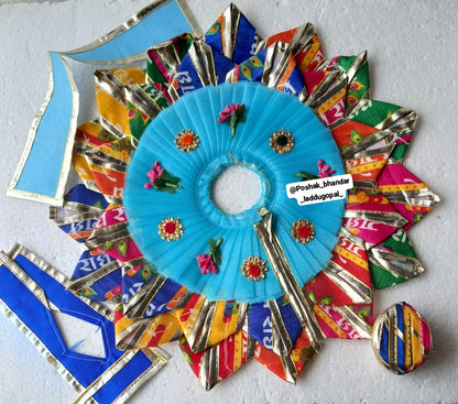 Gota flower dress with pagdi