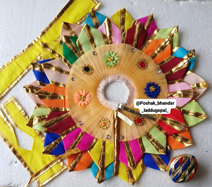 Gota flower dress with pagdi