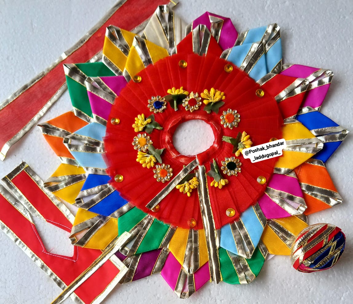 Gota flower dress with pagdi