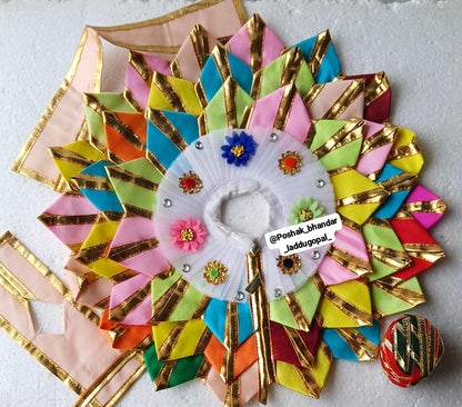 Gota flower dress with pagdi