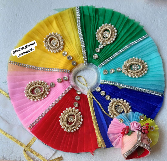 6 no. Multicoloured dress with pagdi