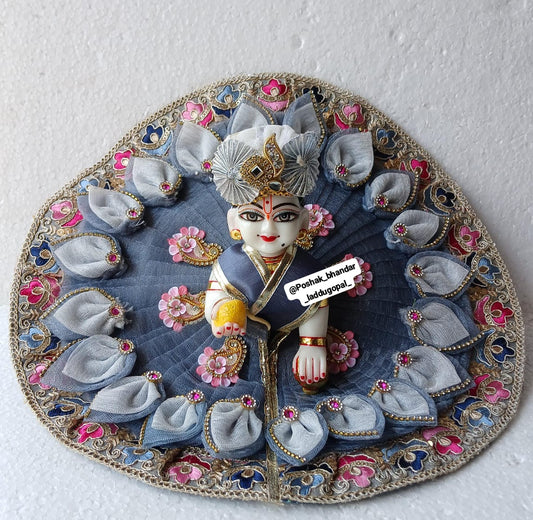 Grey dress with pagdi