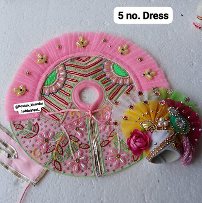 5 no. Pink dress with pagdi