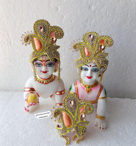 Zardosi handwork mukut