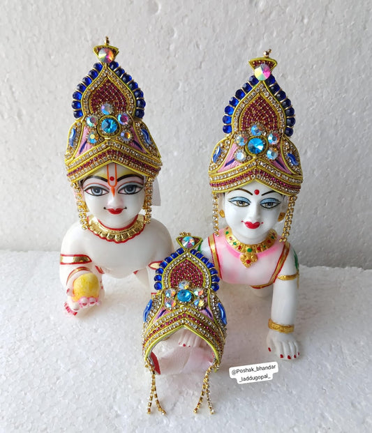 Zardosi handwork mukut