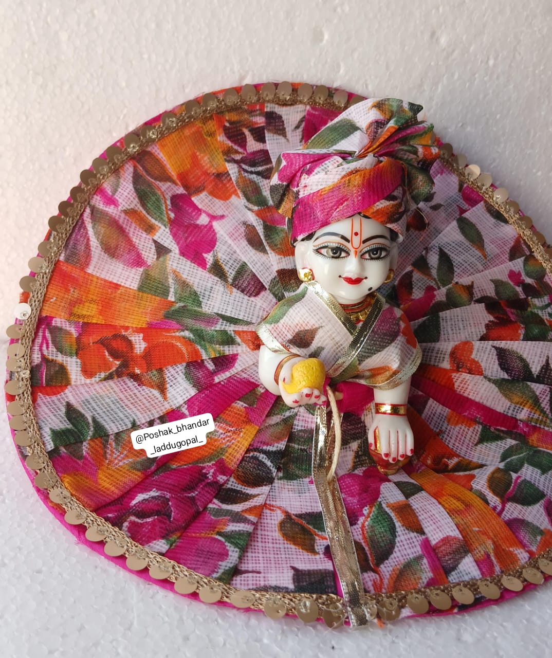 Kota flower print dress with pagdi 6/7 no.