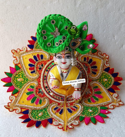 6 no. Heavy handwork dress with pagdi
