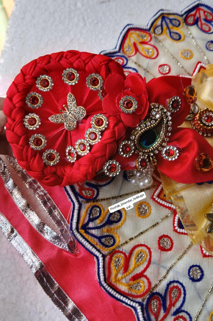 5 no. Heavy handwork dress with pagdi