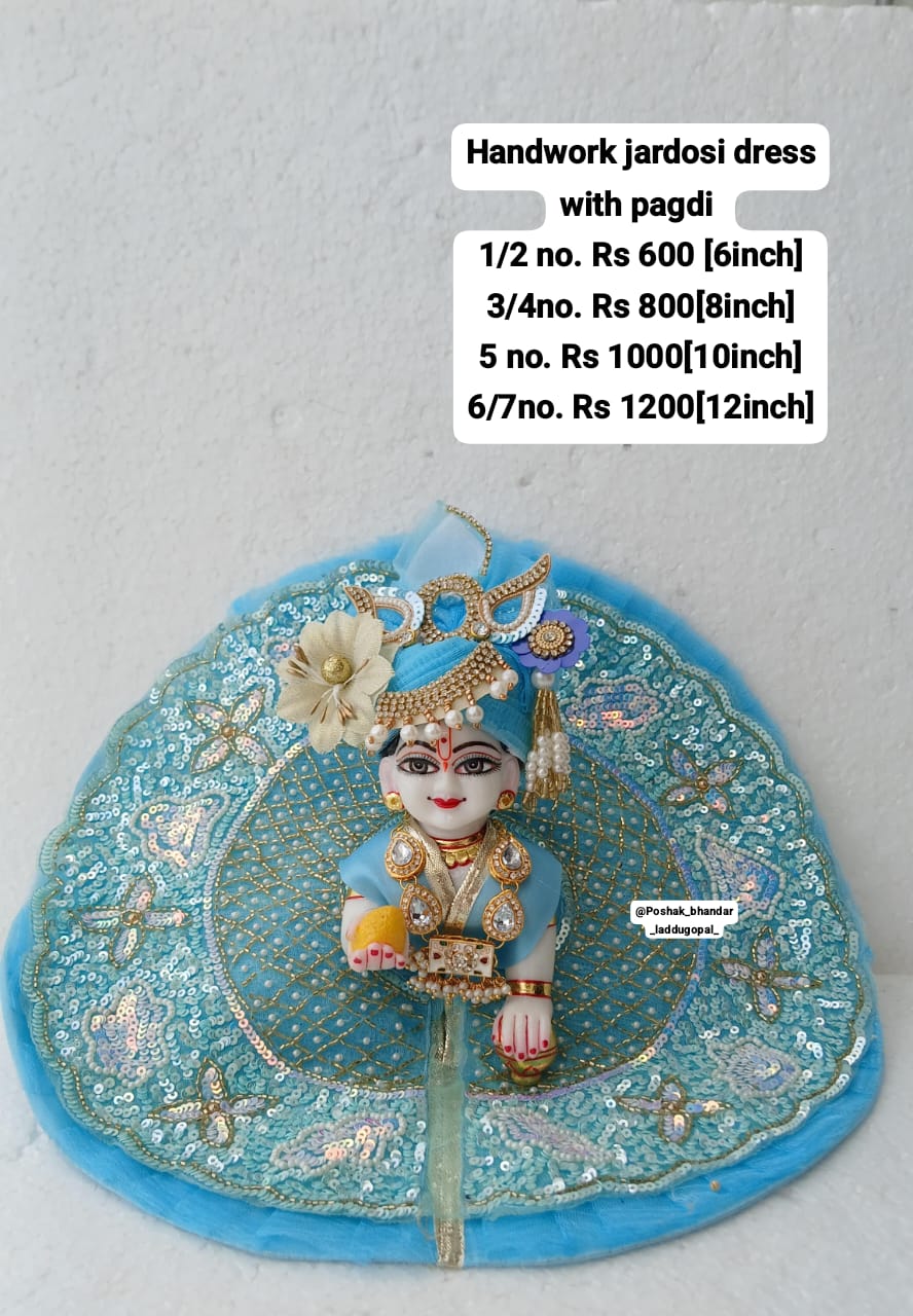 5 no. Sky blue handwork dress
