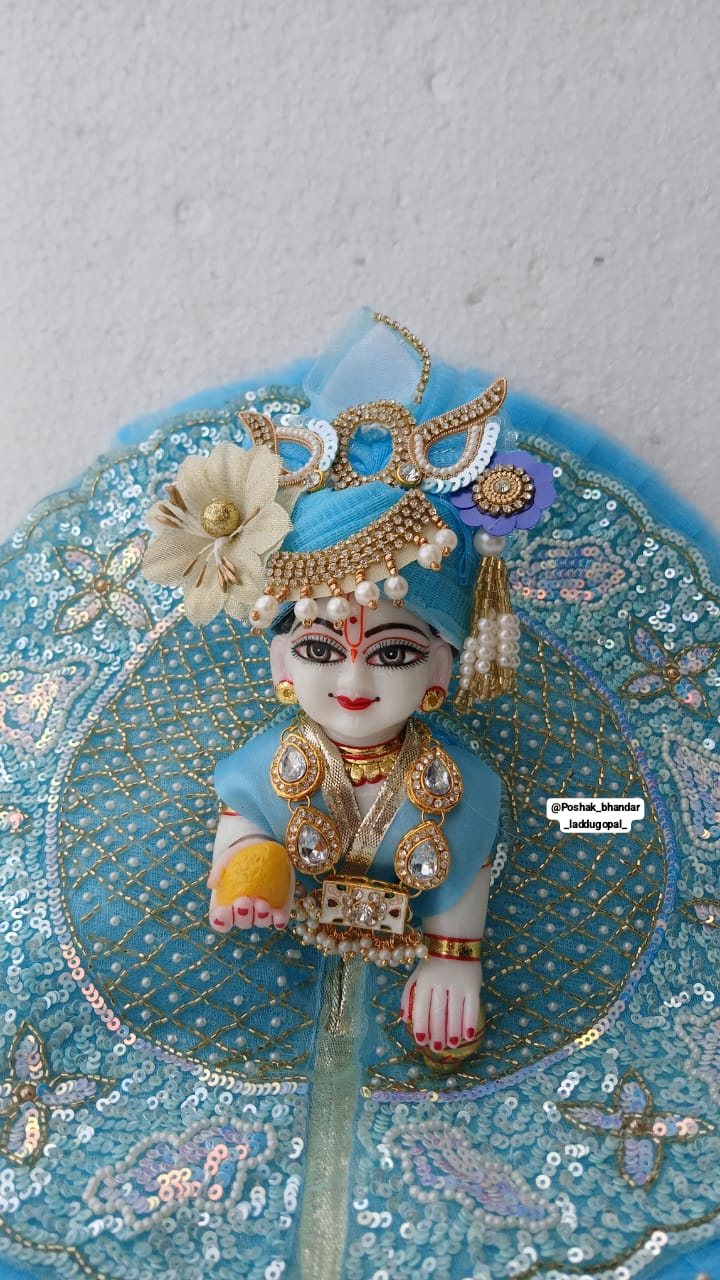 5 no. Sky blue handwork dress