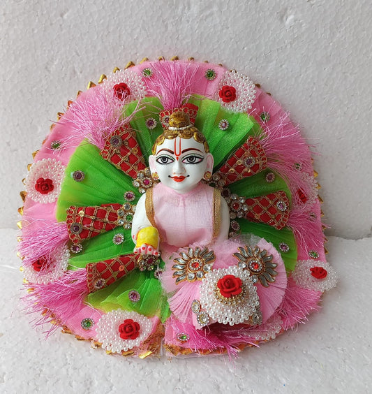 5 no. Pink dress with pagdi