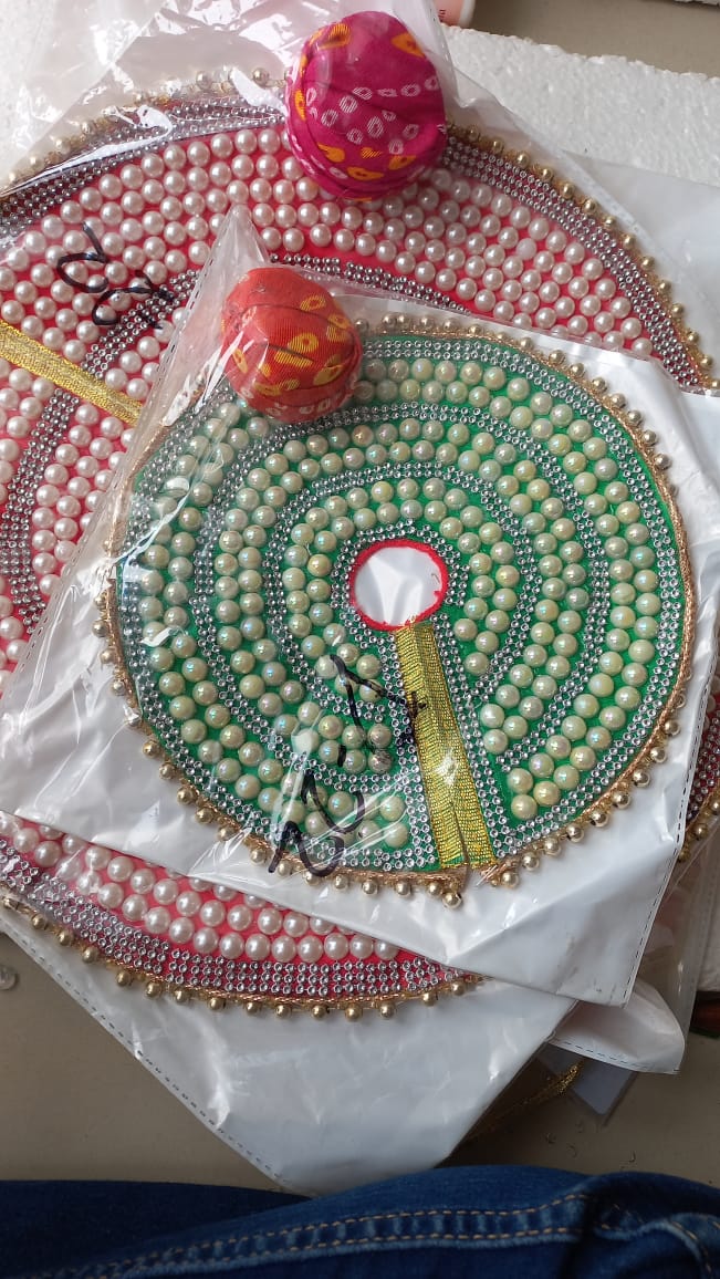 Moti work dress with pagdi