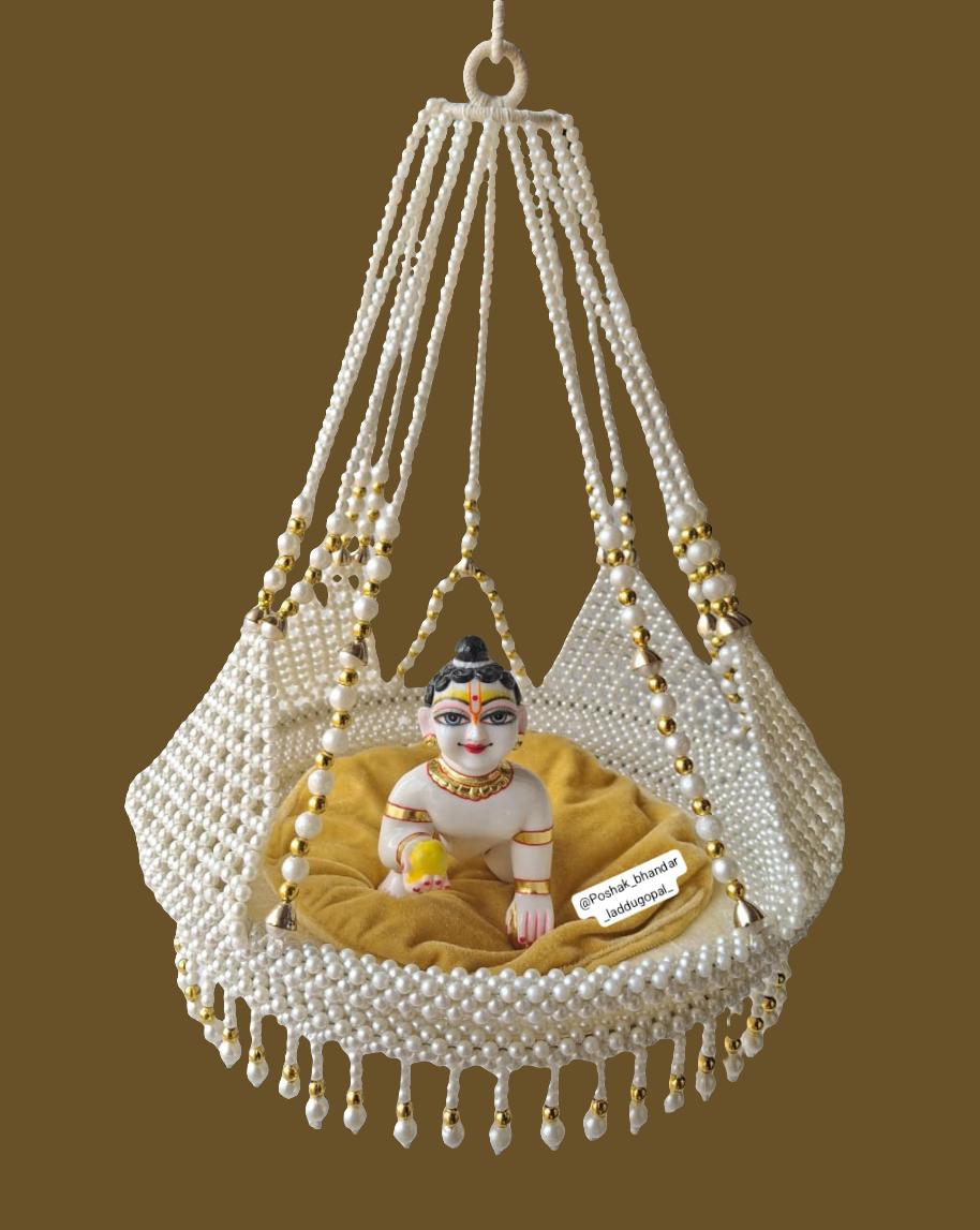 Pearl hanging jhula ( with aasan )