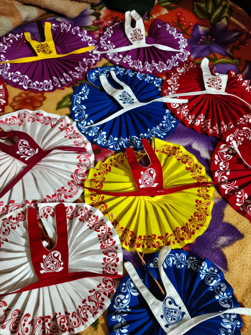 Hand painted cotton dress ( premium quality )