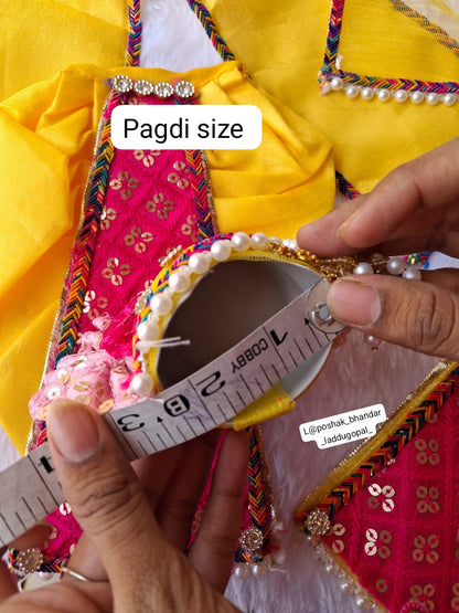 Multicolored heavy radhakrishna dress