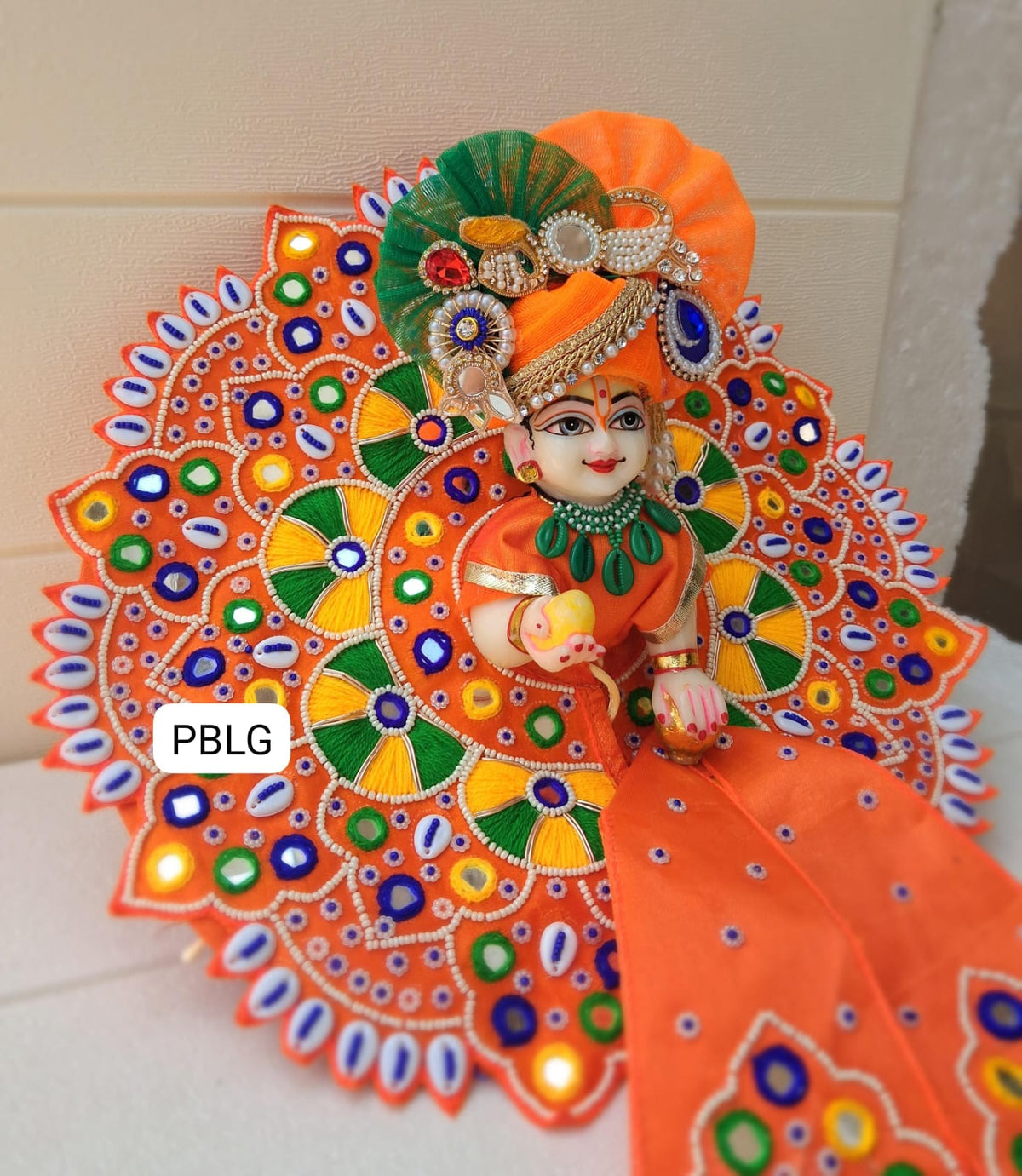 Kaudi handwork poshak with pagri