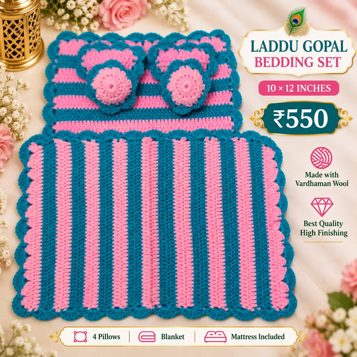 Laddugopal bedding set best quality