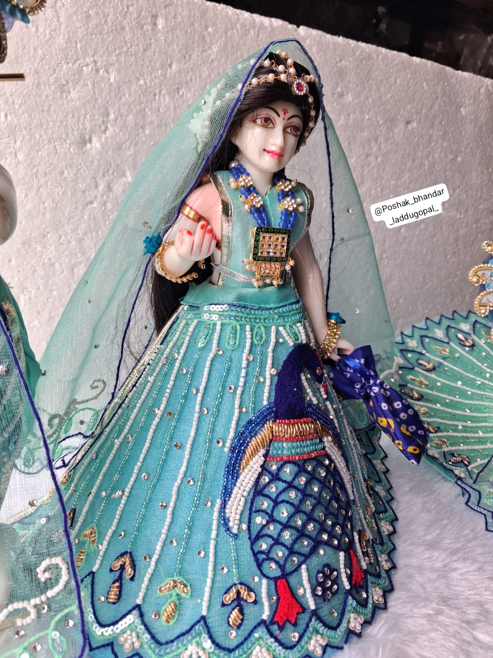 Heavy handwork radhakrishna dress