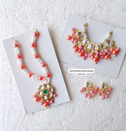 Heavy mala + choker + earing set