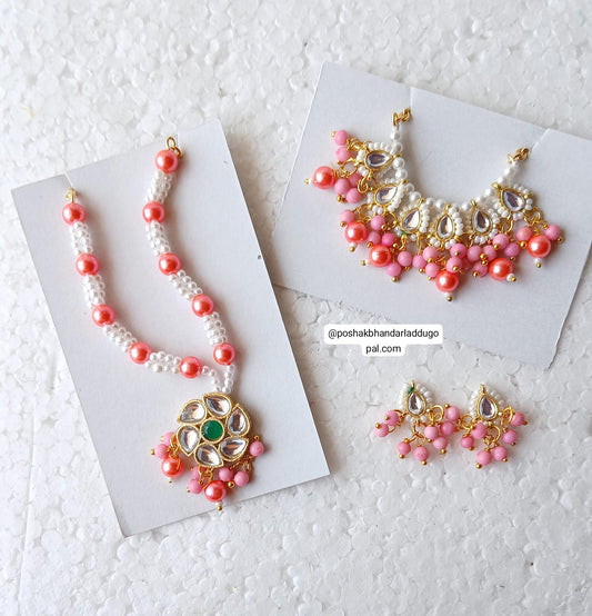 Heavy mala + choker + earing set