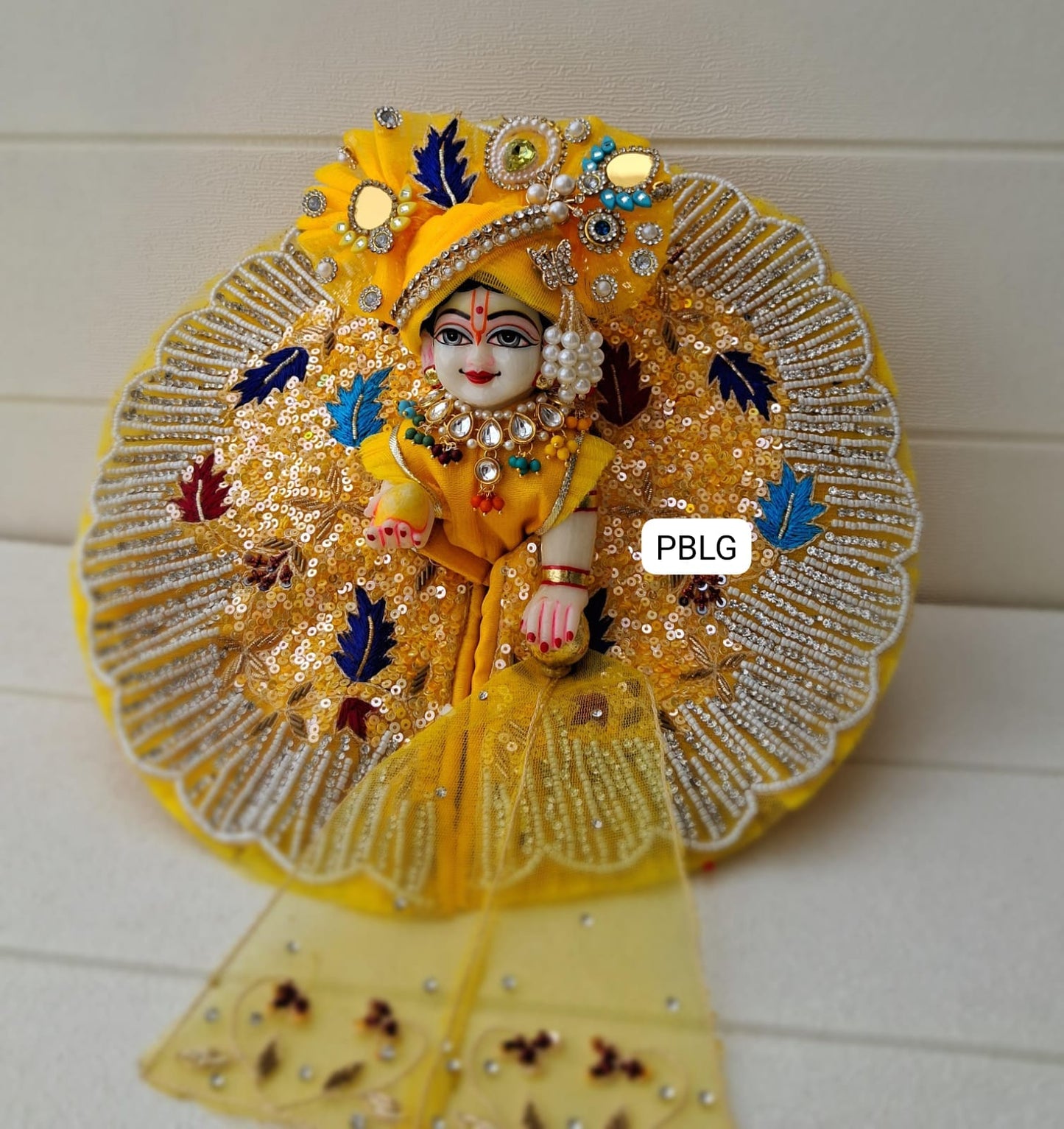 Heavy yellow Handwork poshak