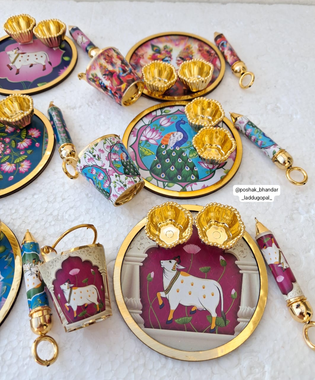 Holi colour plate with balti pichkari
