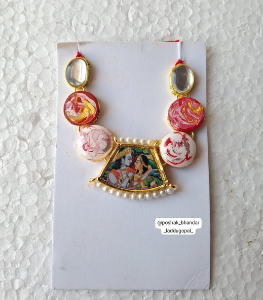 Mala with radhakrishna locket