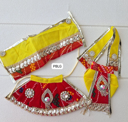 3 inch lehnga size laxmi ganesh set