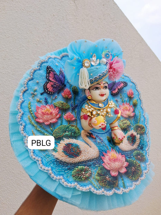3 d digital print dress with pagdi