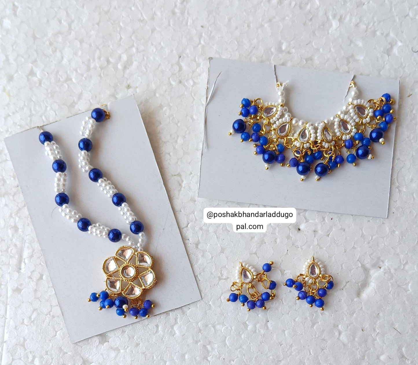 Heavy mala + choker + earing set
