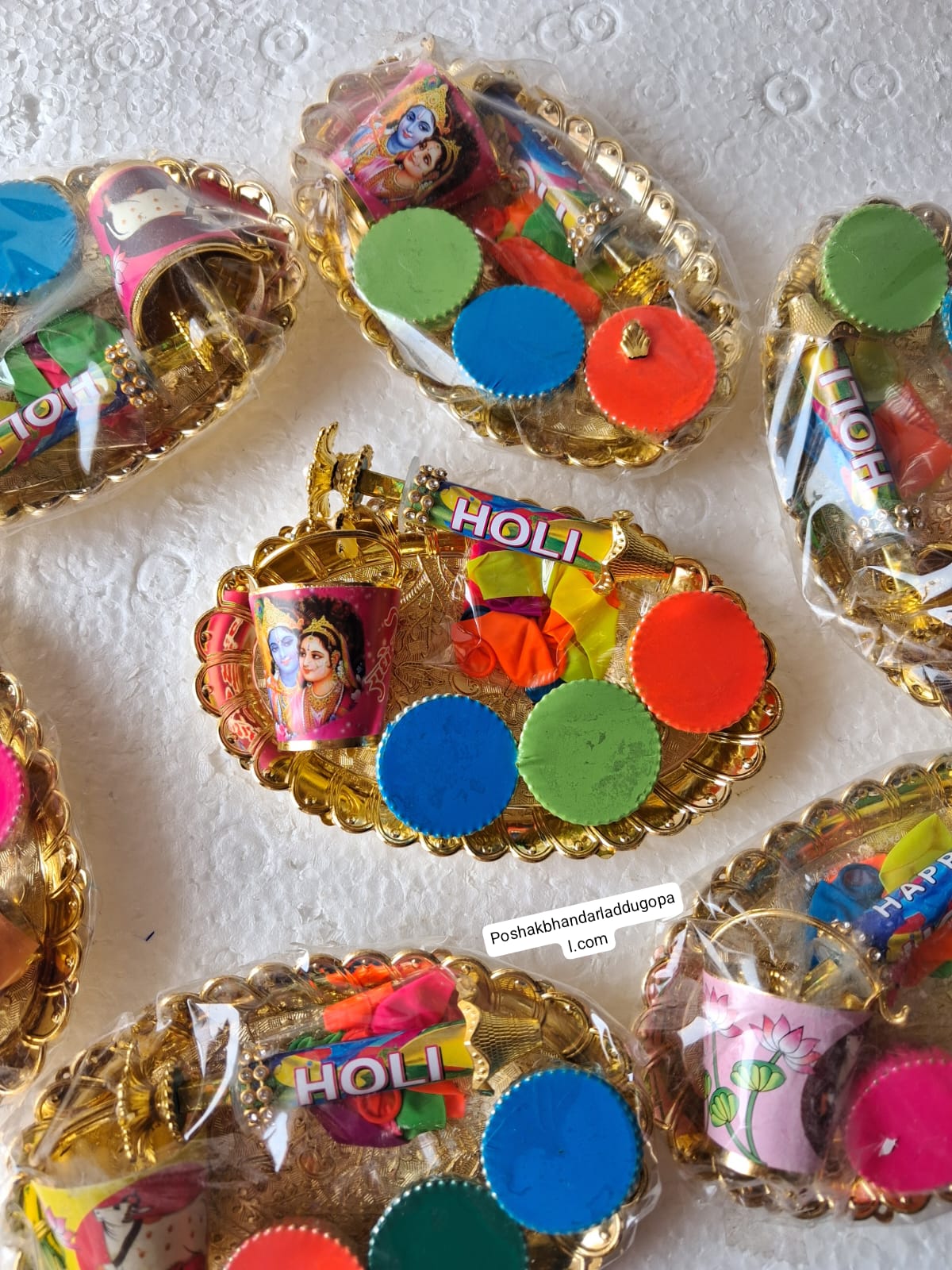 Holi colour plate