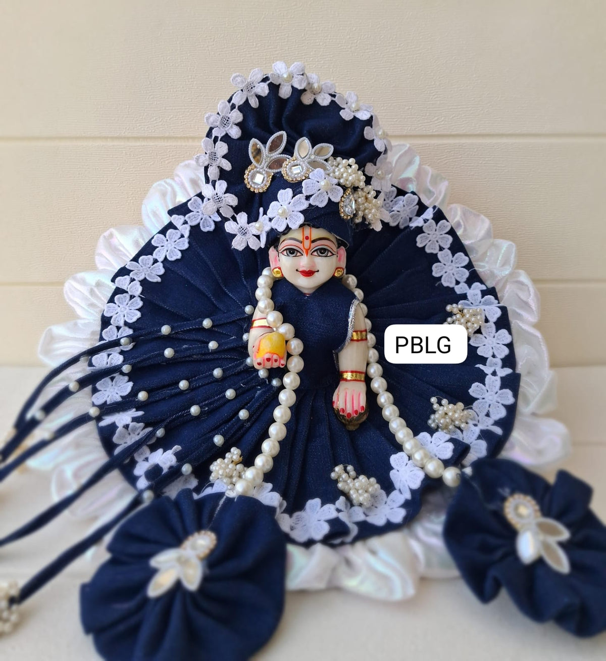 Unique Denim dress with pagdi and patka