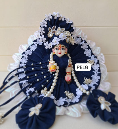 Unique Denim dress with pagdi and patka