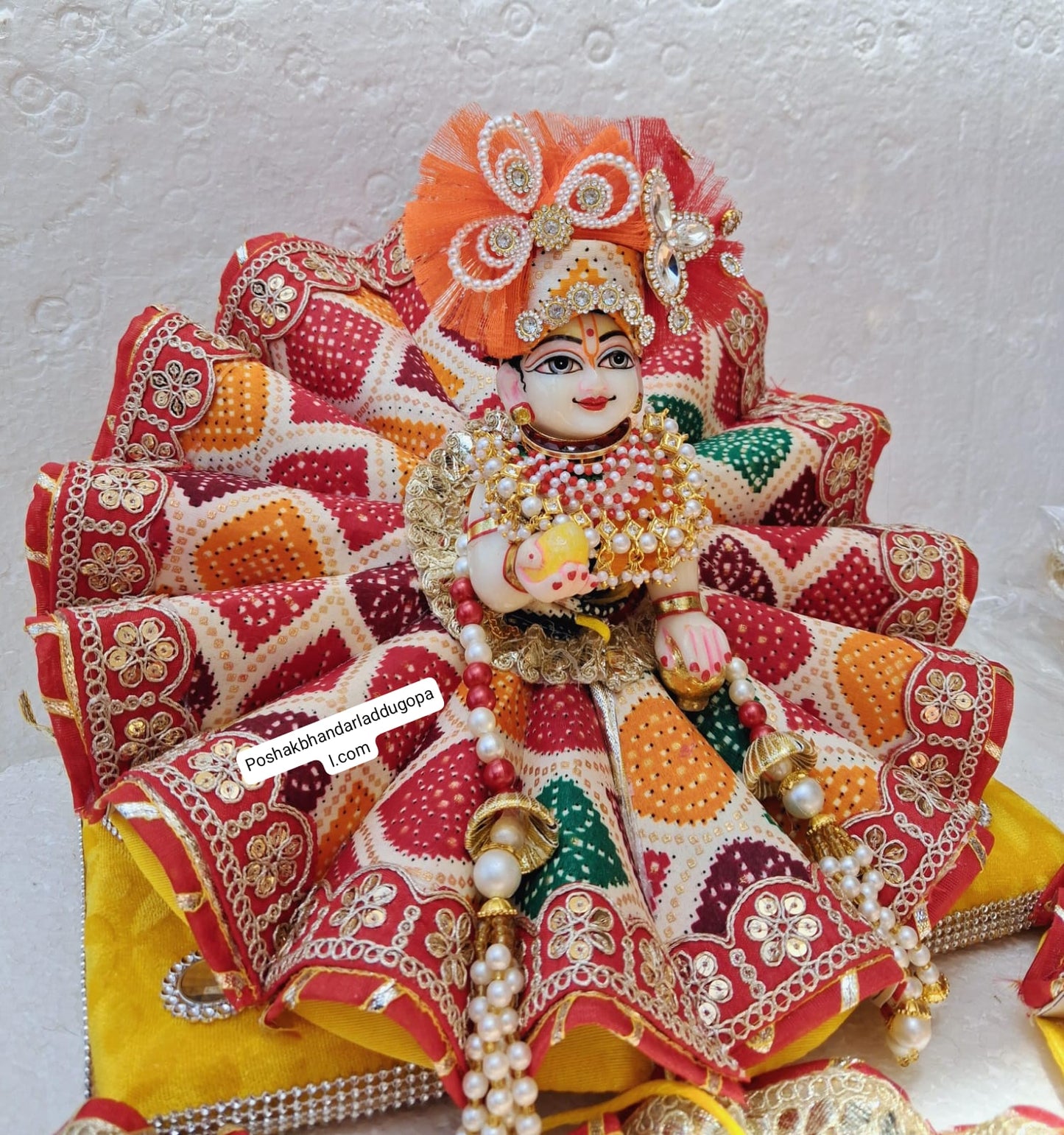 Bandhini cone dress+pagdi