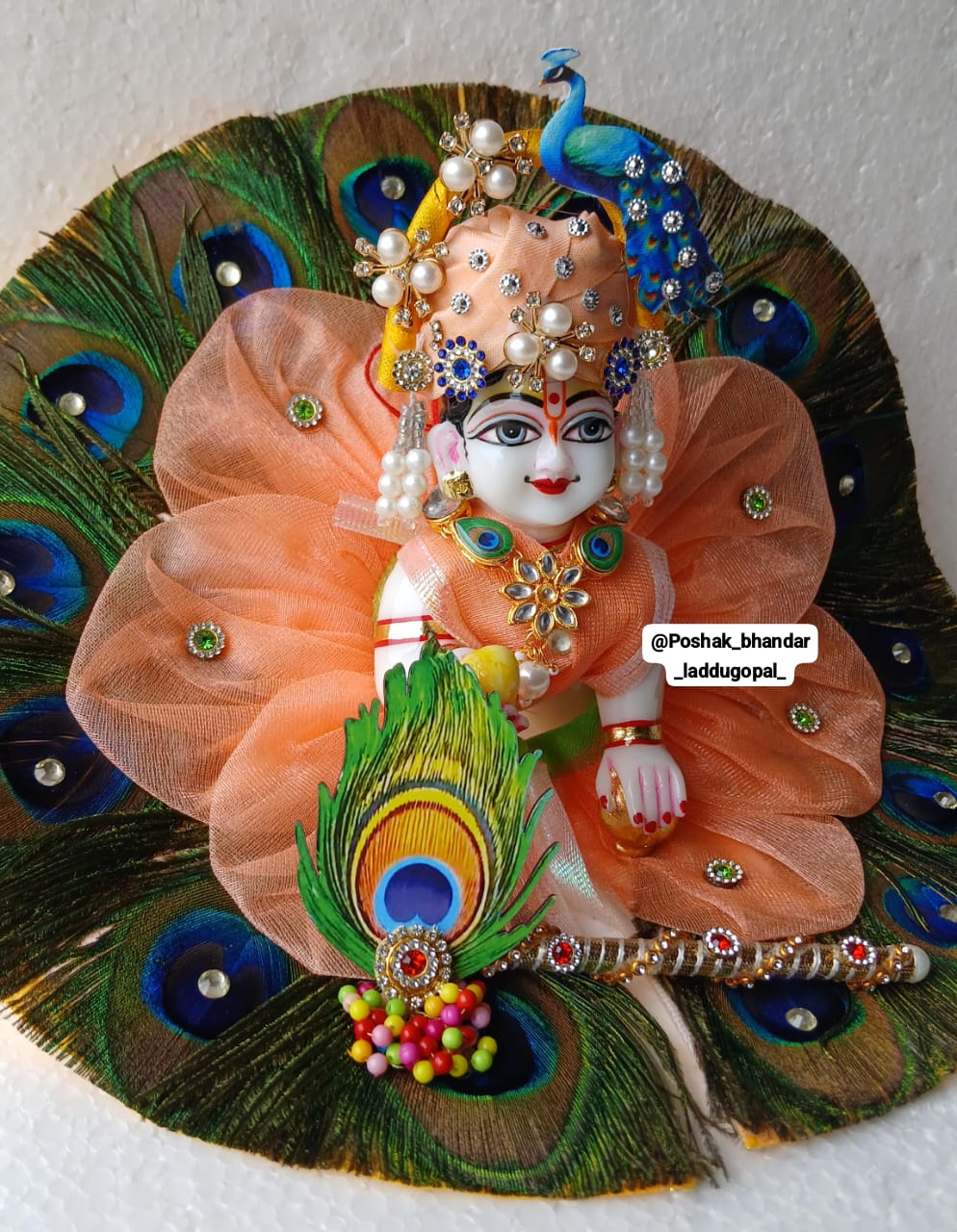 Heavy morpankh dress with mor pagdi