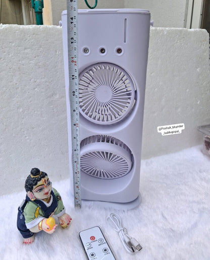 Double decker spray fan
