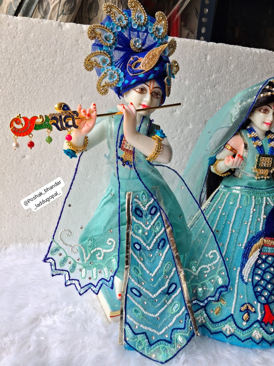 Heavy handwork radhakrishna dress
