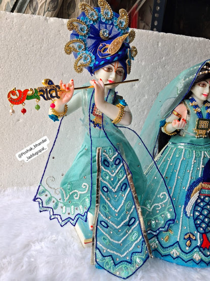 Heavy handwork radhakrishna dress