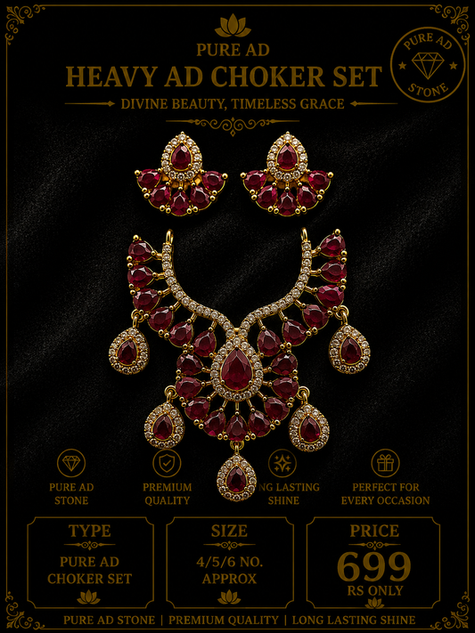 Pure ad heavy choker + earing