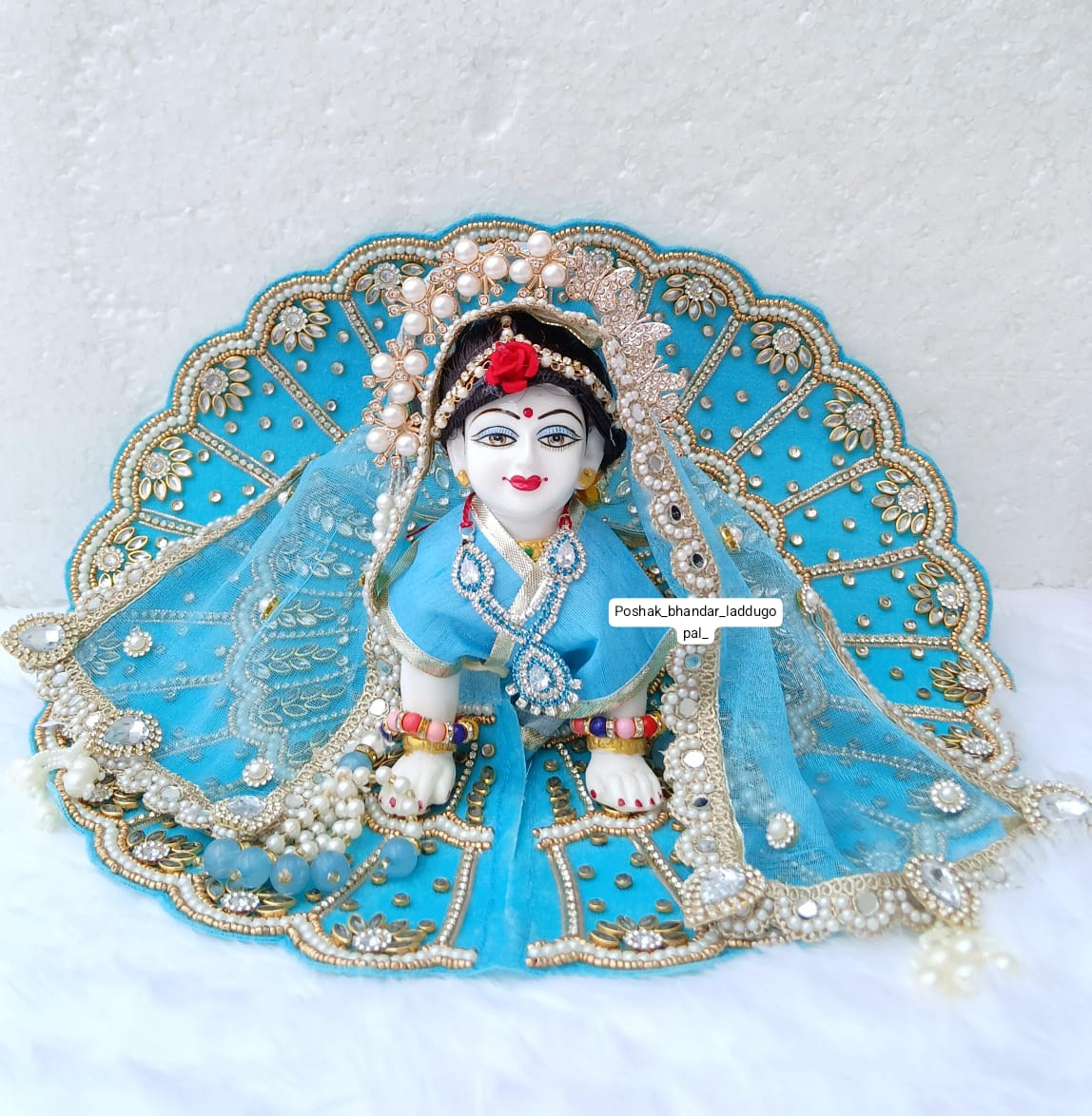 Kundan work heavy dress with duppata