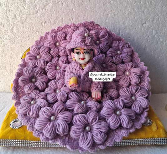 Lavender colour premium design Woolen dress