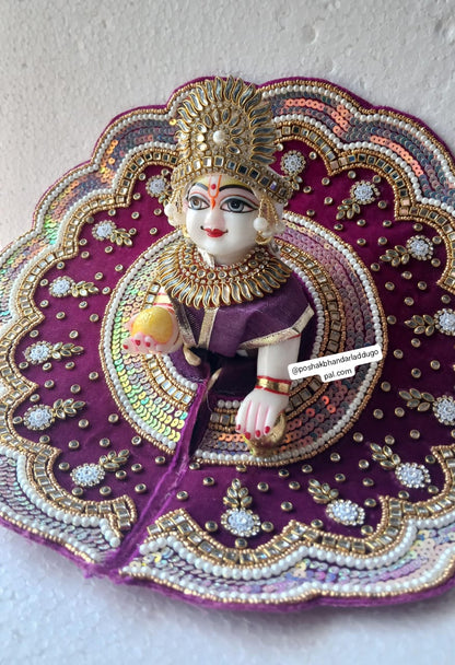 Royal kundan dress with kundan mukut