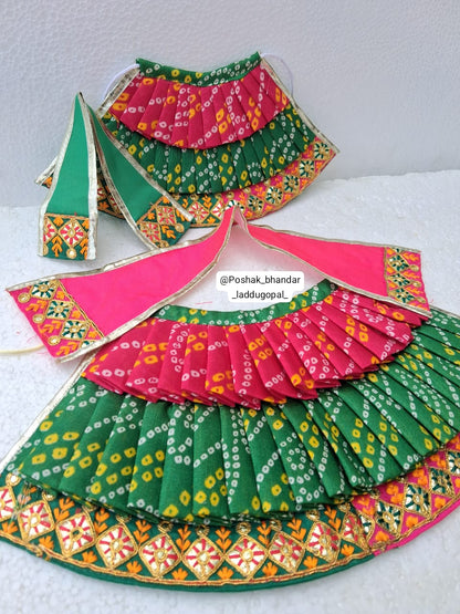 Bandhini lehnga patka