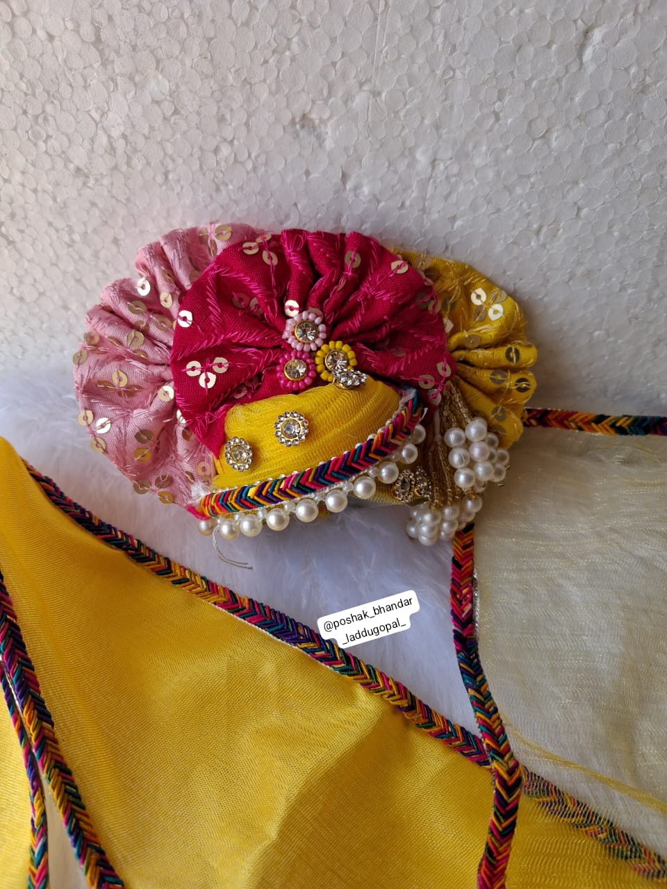Multicolored heavy radhakrishna dress