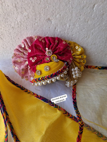 Multicolored heavy radhakrishna dress